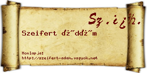 Szeifert Ádám névjegykártya