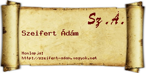 Szeifert Ádám névjegykártya
